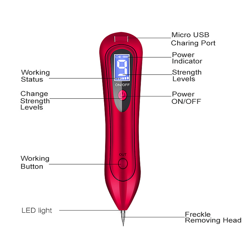 Vẻ đẹp Plasma Bút Da Tag Loại bỏ tànnhang Nevus Acne Dot Chạm Quét tại chỗ Loại bỏ làm đẹp Loại bỏ bút